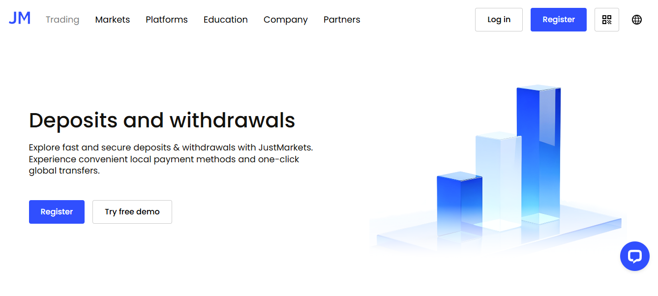 Deposits and withdrawals